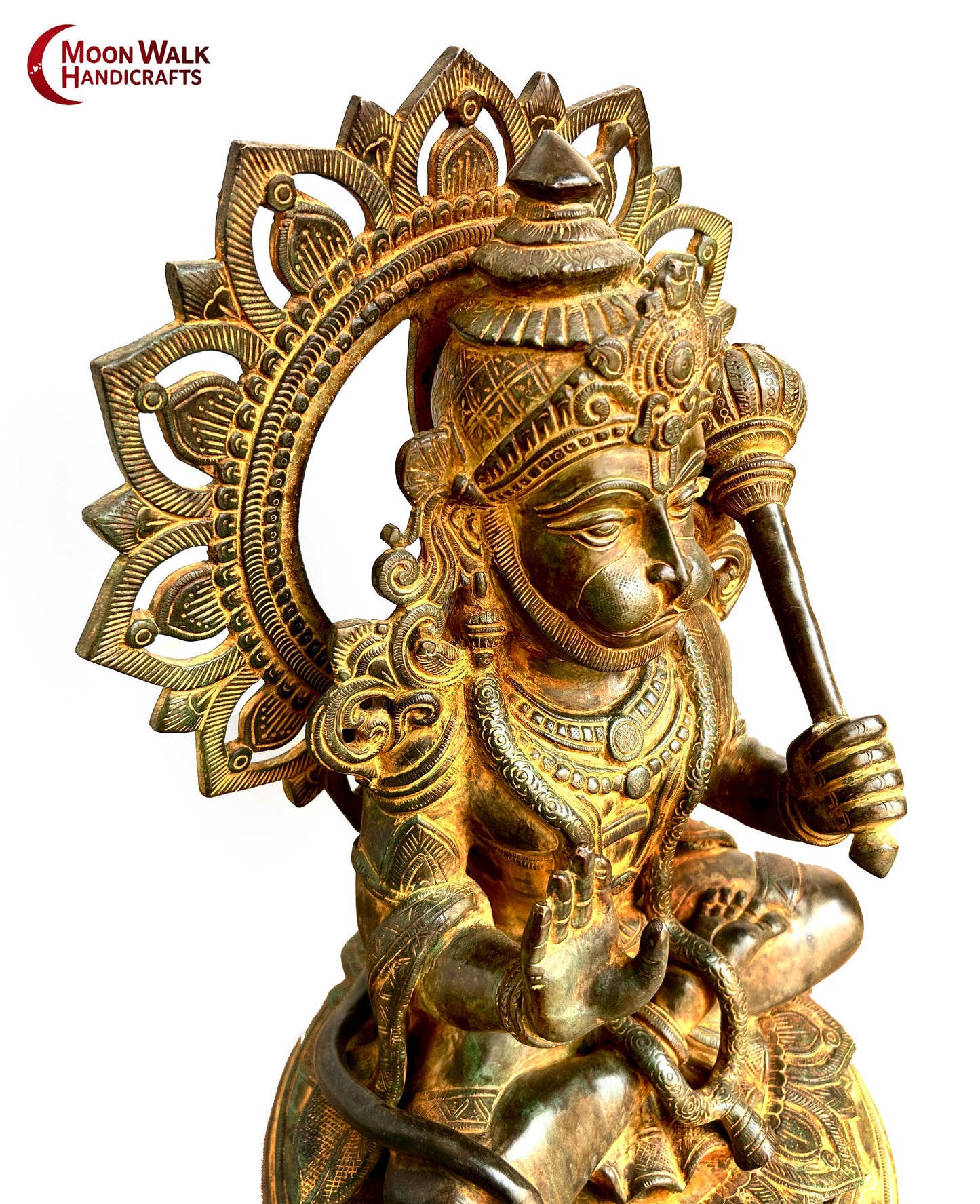 Divine Blessings: Bronze Lord Hanuman Sitting Statue CODE ROH178