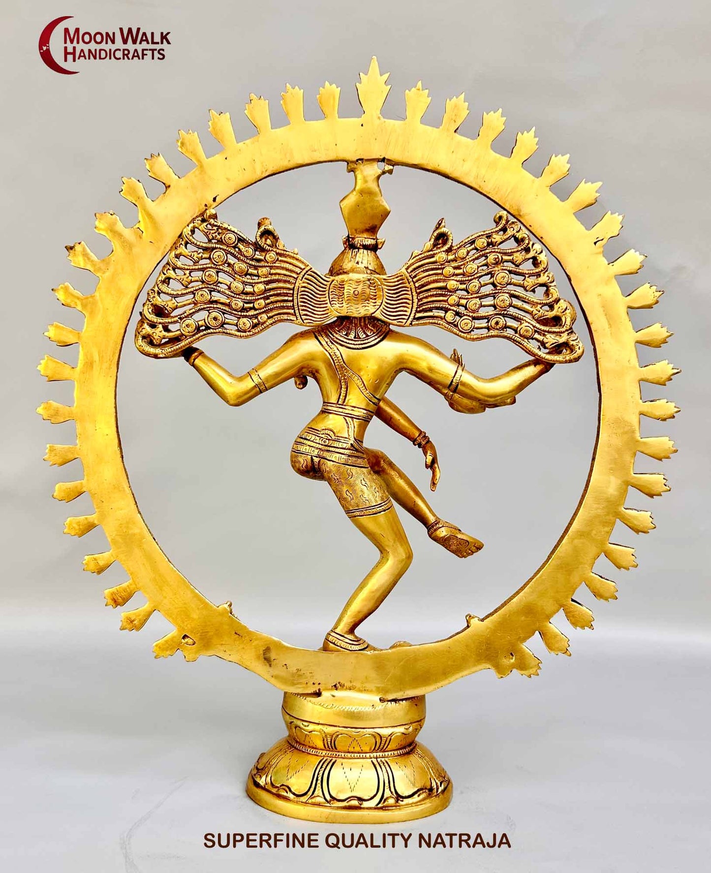 Gold Nataraj - Lord Shiva as the Cosmic Dancer Sculpture, code:ROH170