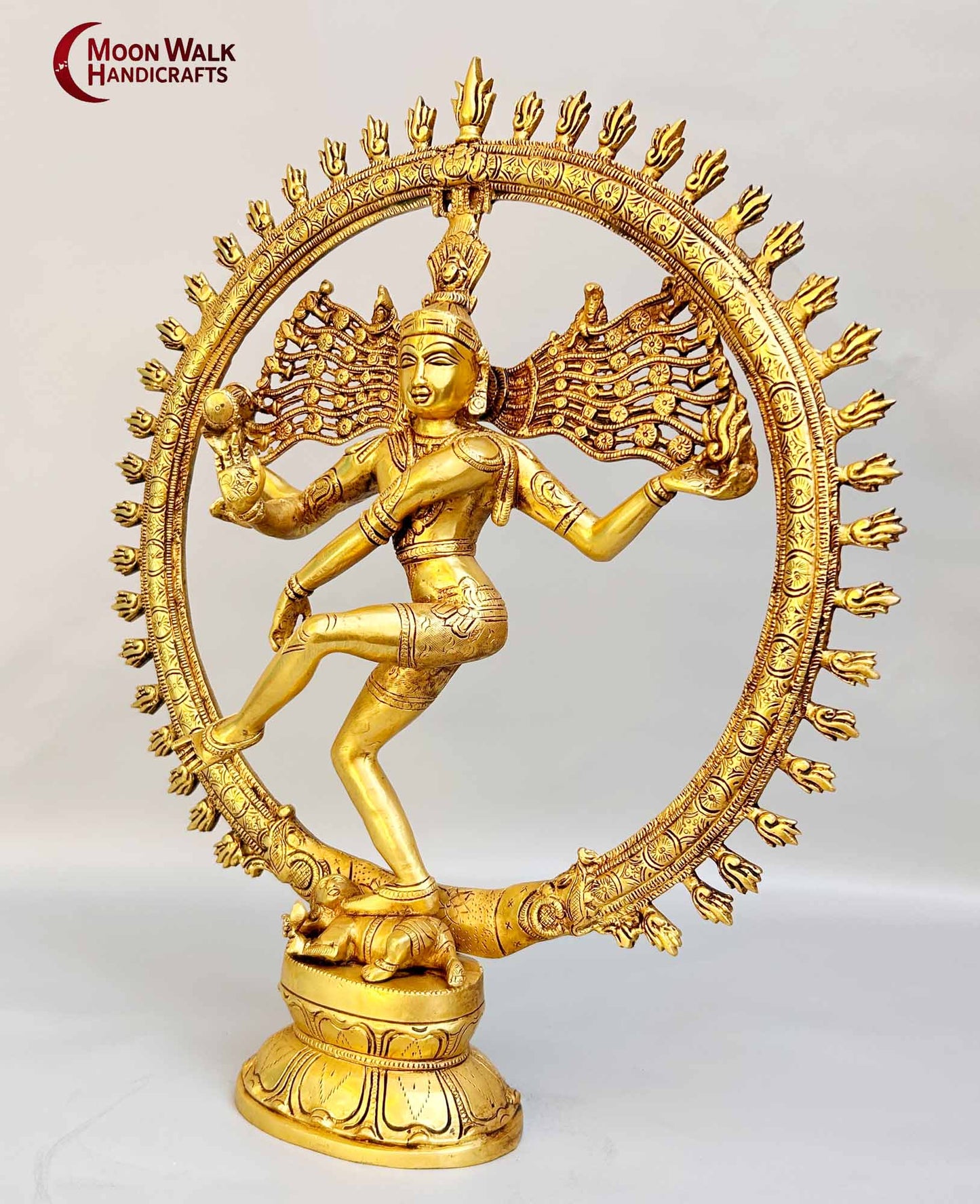 Gold Nataraj - Lord Shiva as the Cosmic Dancer Sculpture, code:ROH170