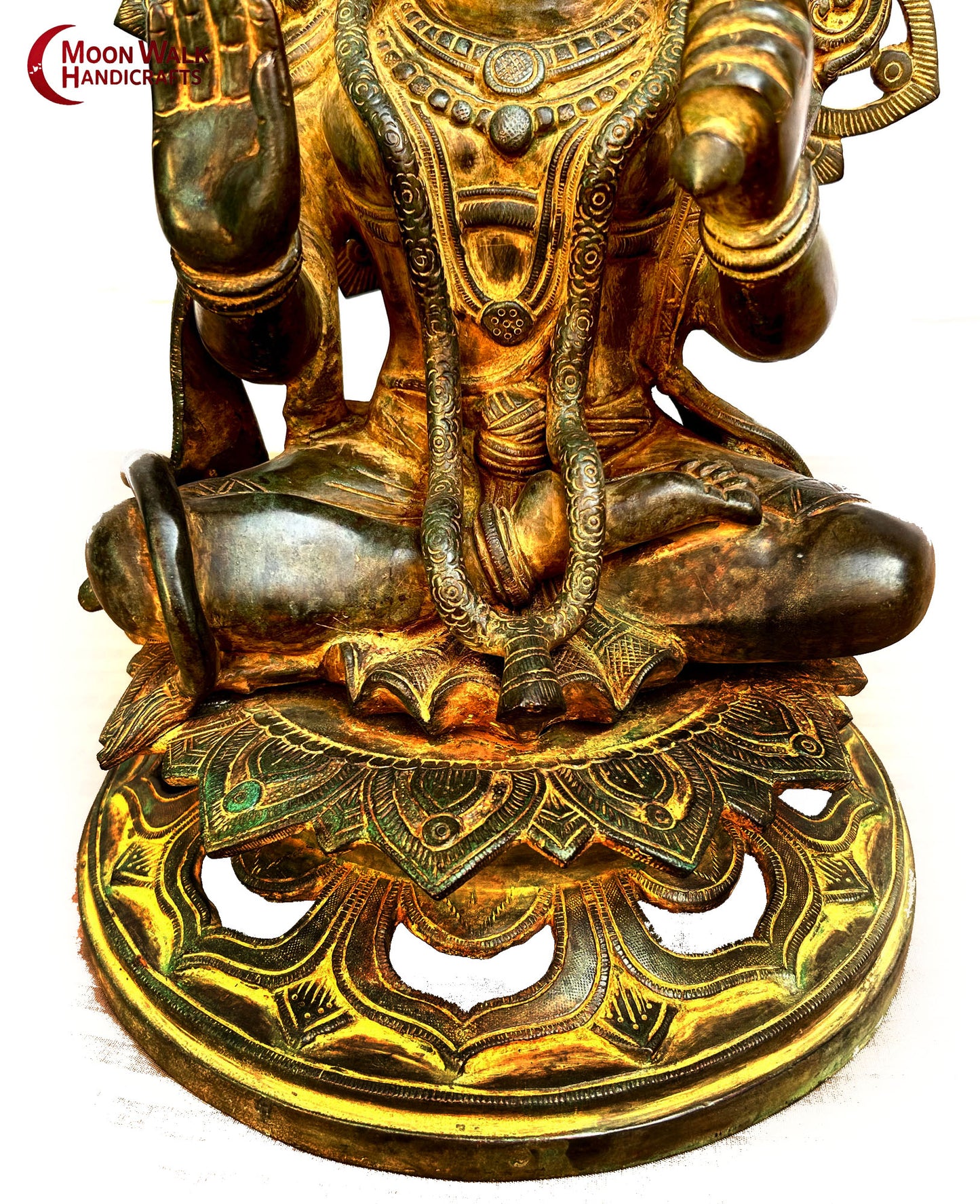 Divine Blessings: Bronze Lord Hanuman Sitting Statue CODE ROH178
