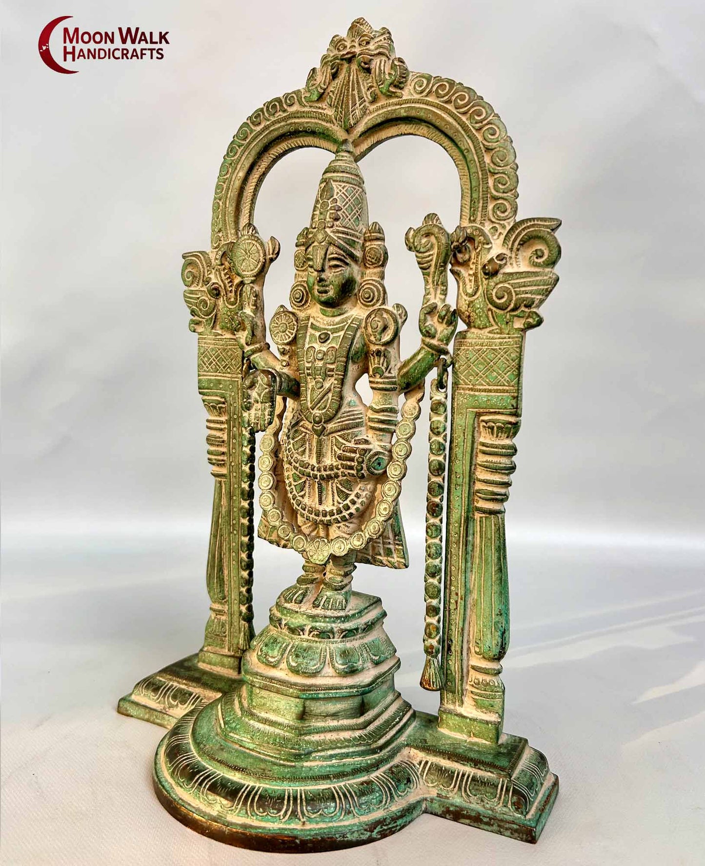 Exquisite Brass Tirupati Balaji Venkateshwara Statue I Old Antique Statues I Big Power in Universe I Anniversary Gift I Retirement, ROH168