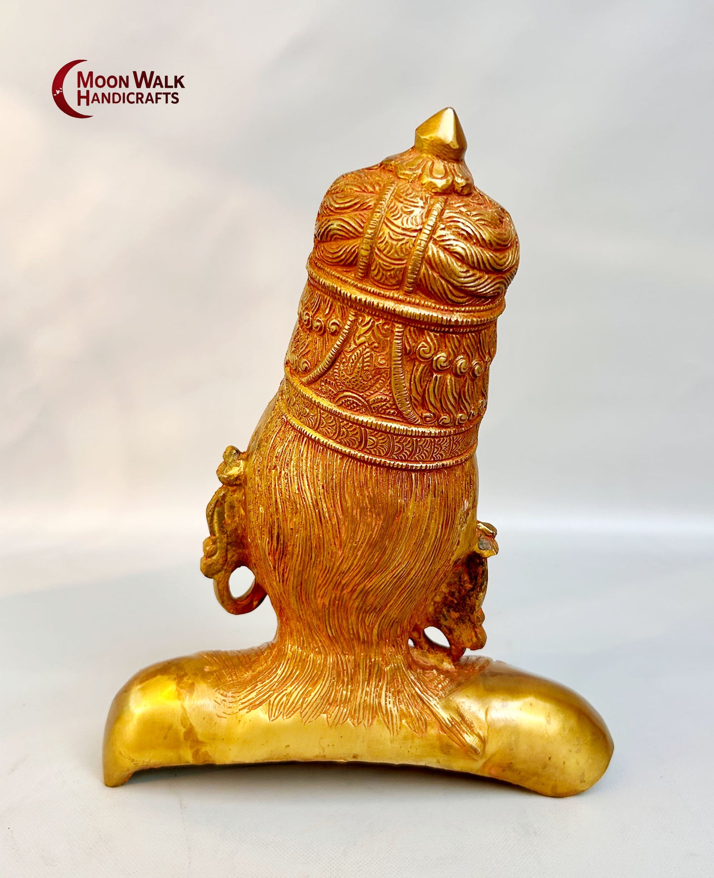 Messingbüste der Göttin Gauri Ma – Indische Skulptur im Chola-Stil, Gesicht von Parwati Maa, Code: ROH166