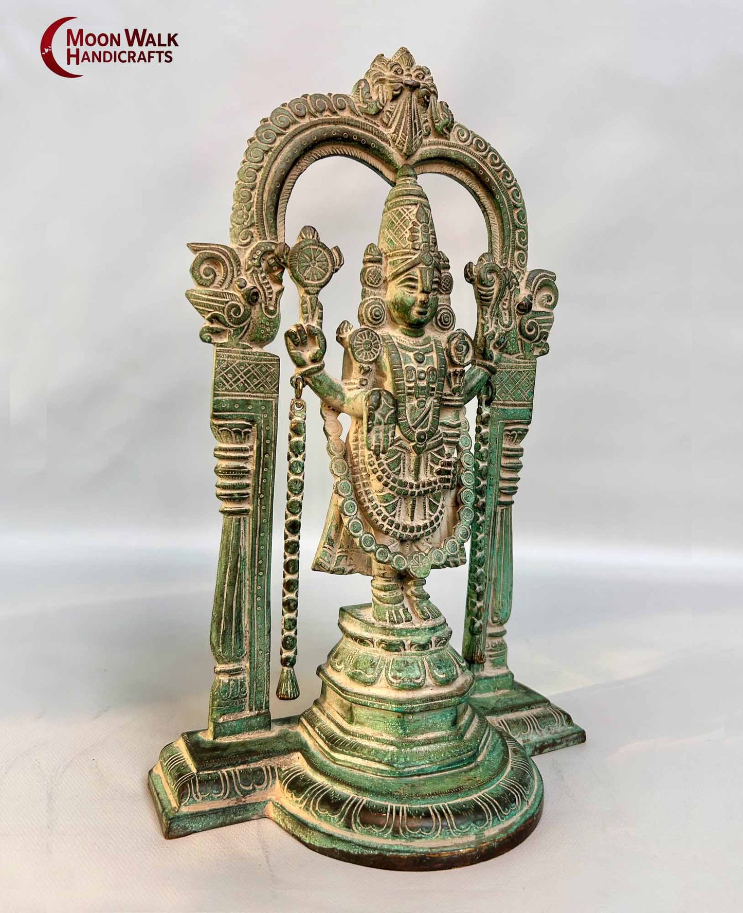 Exquisite Brass Tirupati Balaji Venkateshwara Statue I Old Antique Statues I Big Power in Universe I Anniversary Gift I Retirement, ROH168