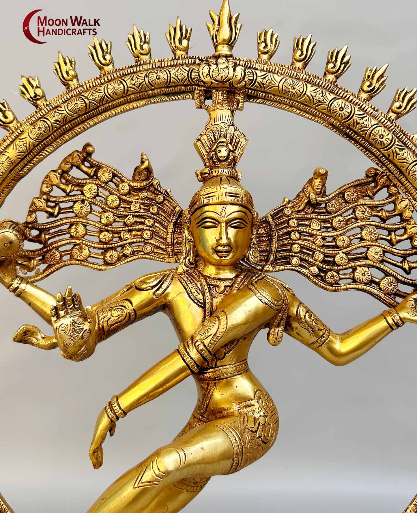 Gold Nataraj - Lord Shiva as the Cosmic Dancer Sculpture, code:ROH170