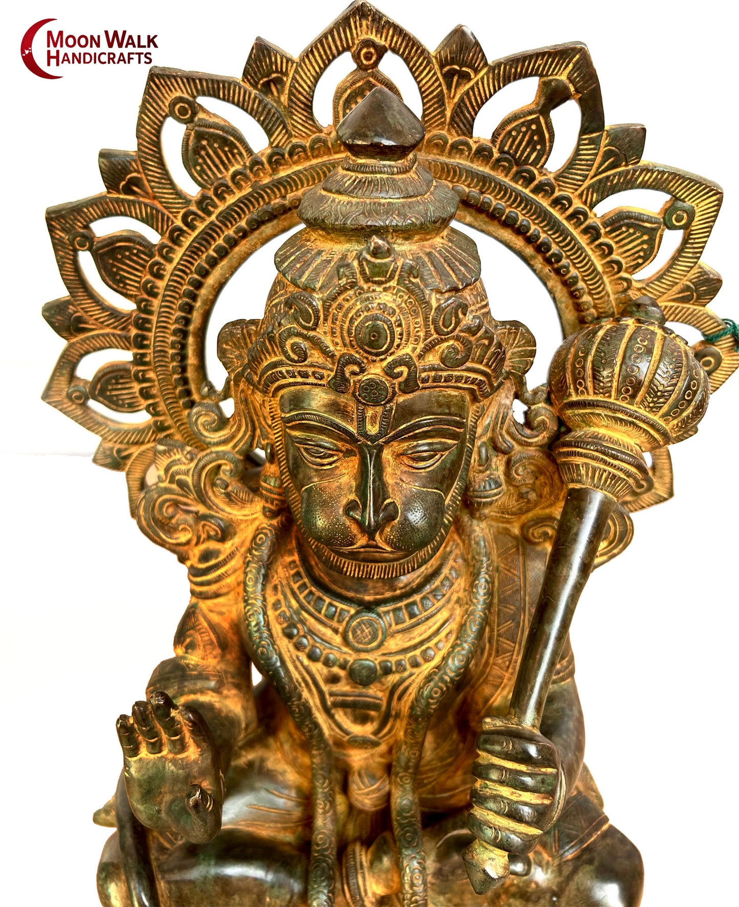 Divine Blessings: Bronze Lord Hanuman Sitting Statue CODE ROH178
