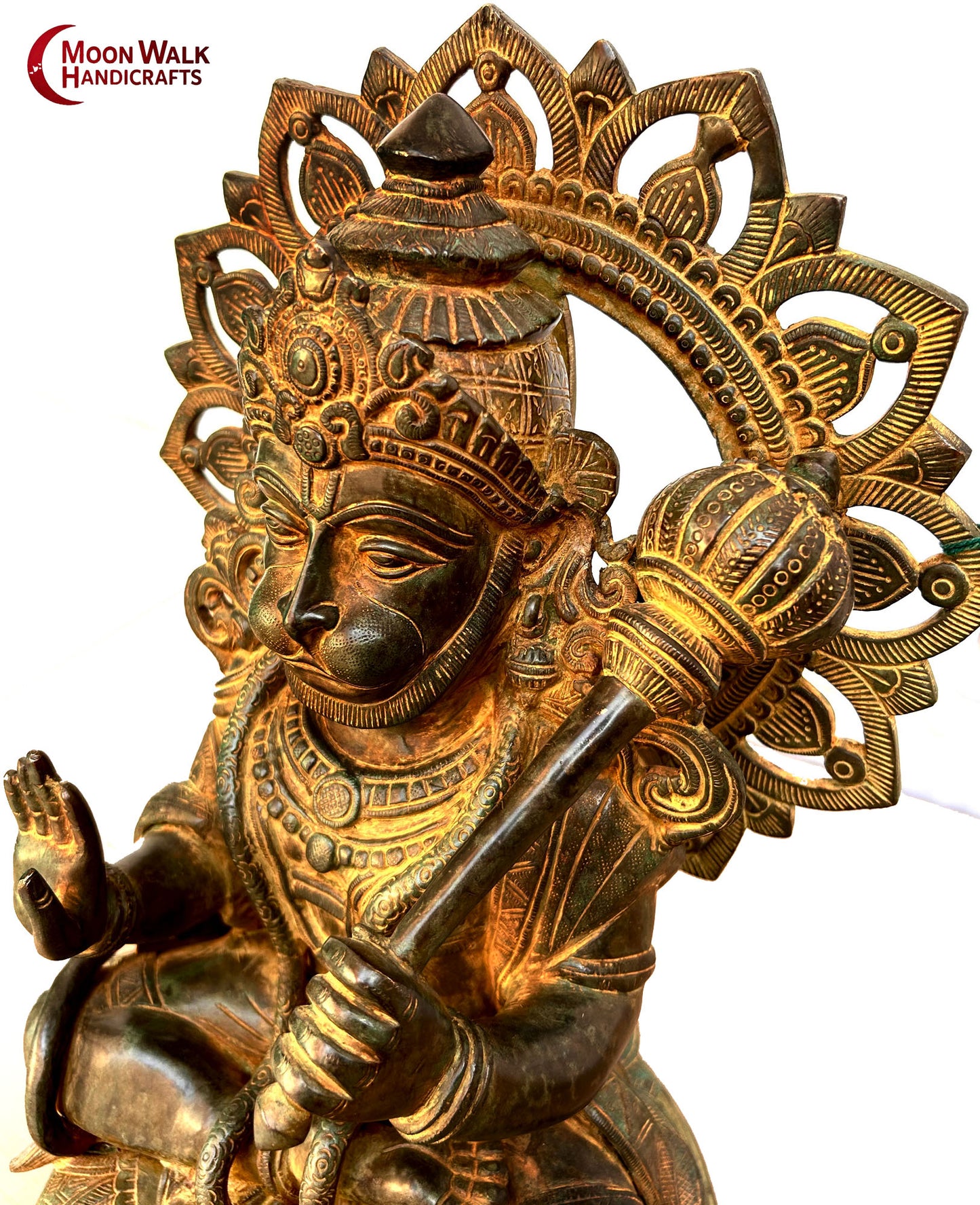 Divine Blessings: Bronze Lord Hanuman Sitting Statue CODE ROH178