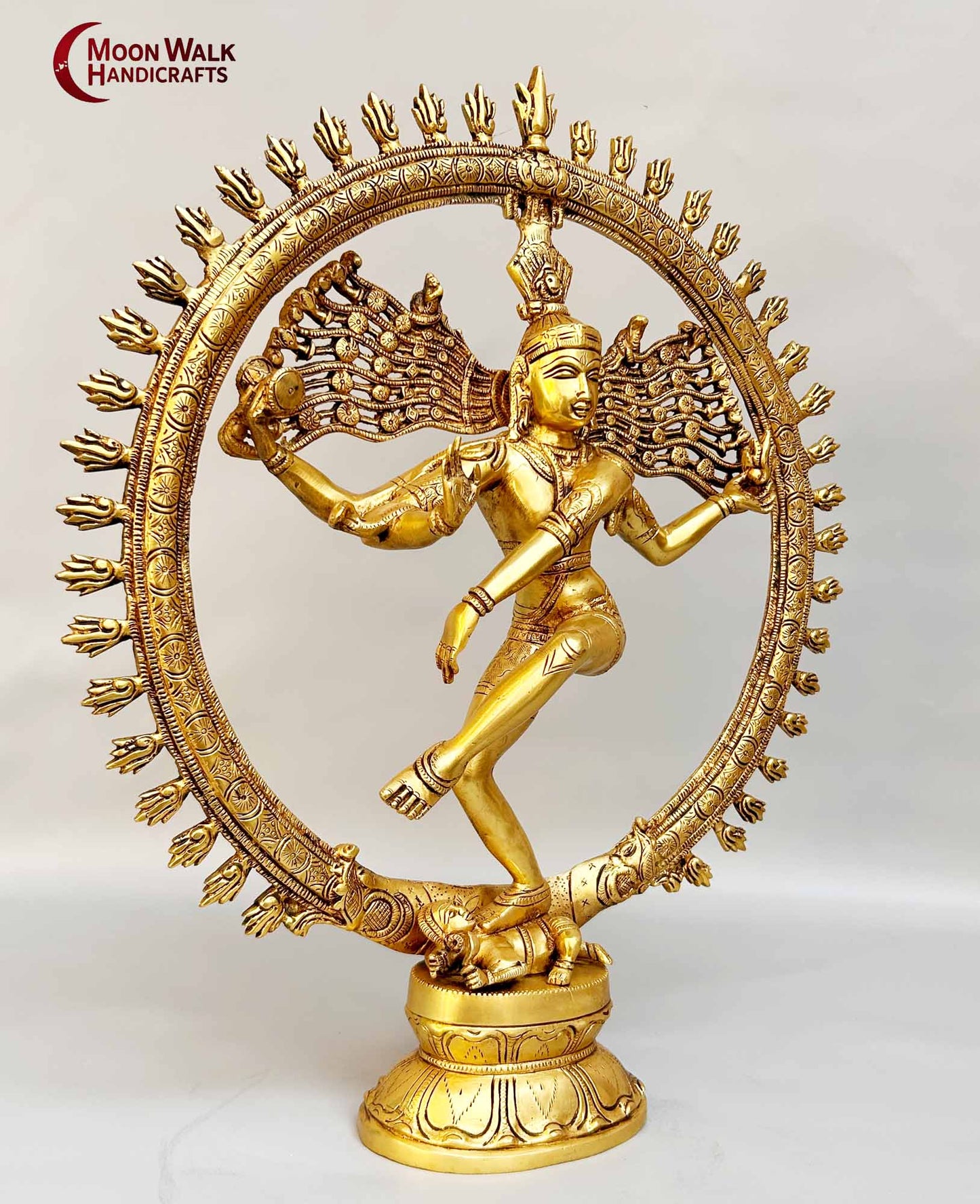 Gold Nataraj - Lord Shiva as the Cosmic Dancer Sculpture, code:ROH170