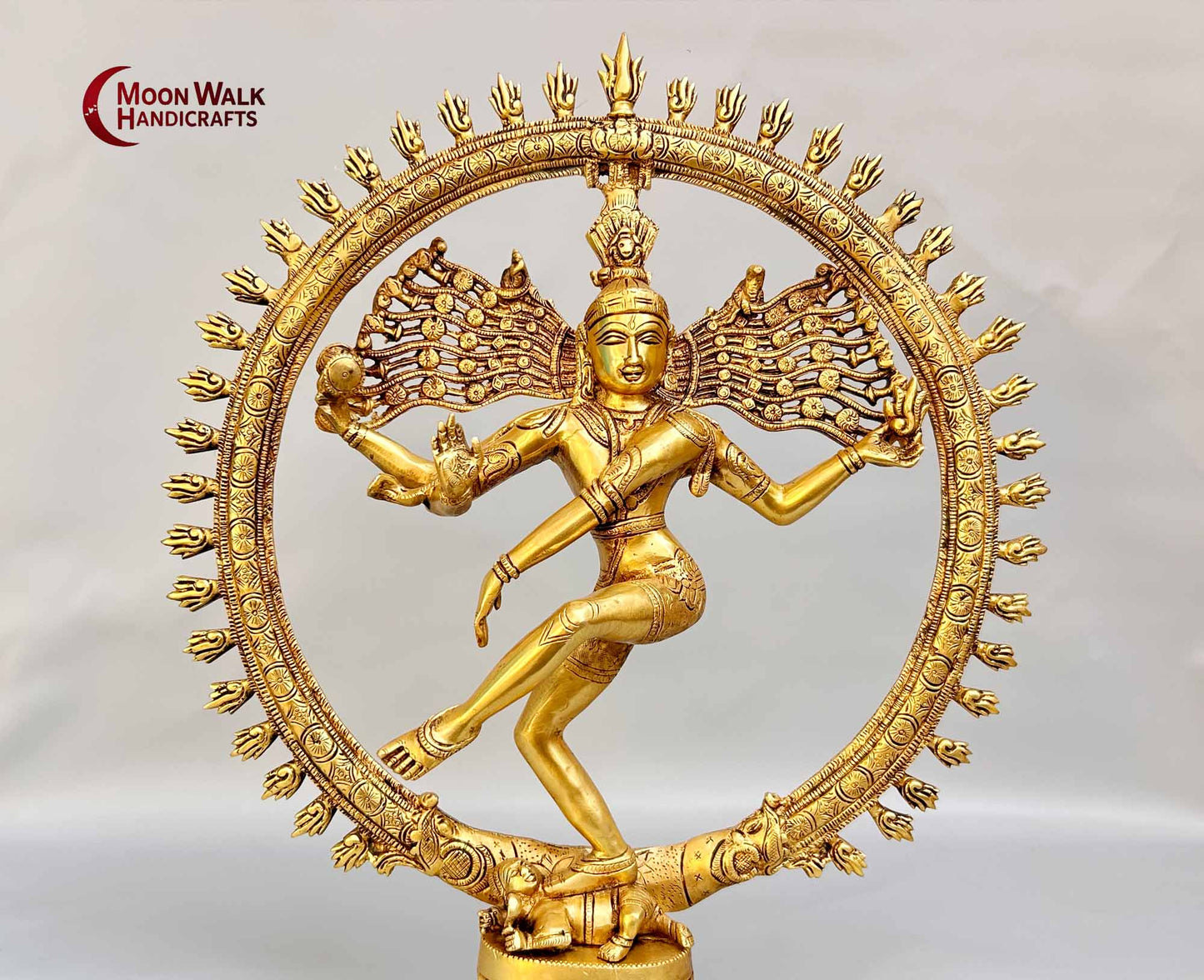 Gold Nataraj - Lord Shiva as the Cosmic Dancer Sculpture, code:ROH170