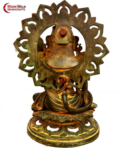 Divine Blessings: Bronze Lord Hanuman Sitting Statue CODE ROH178