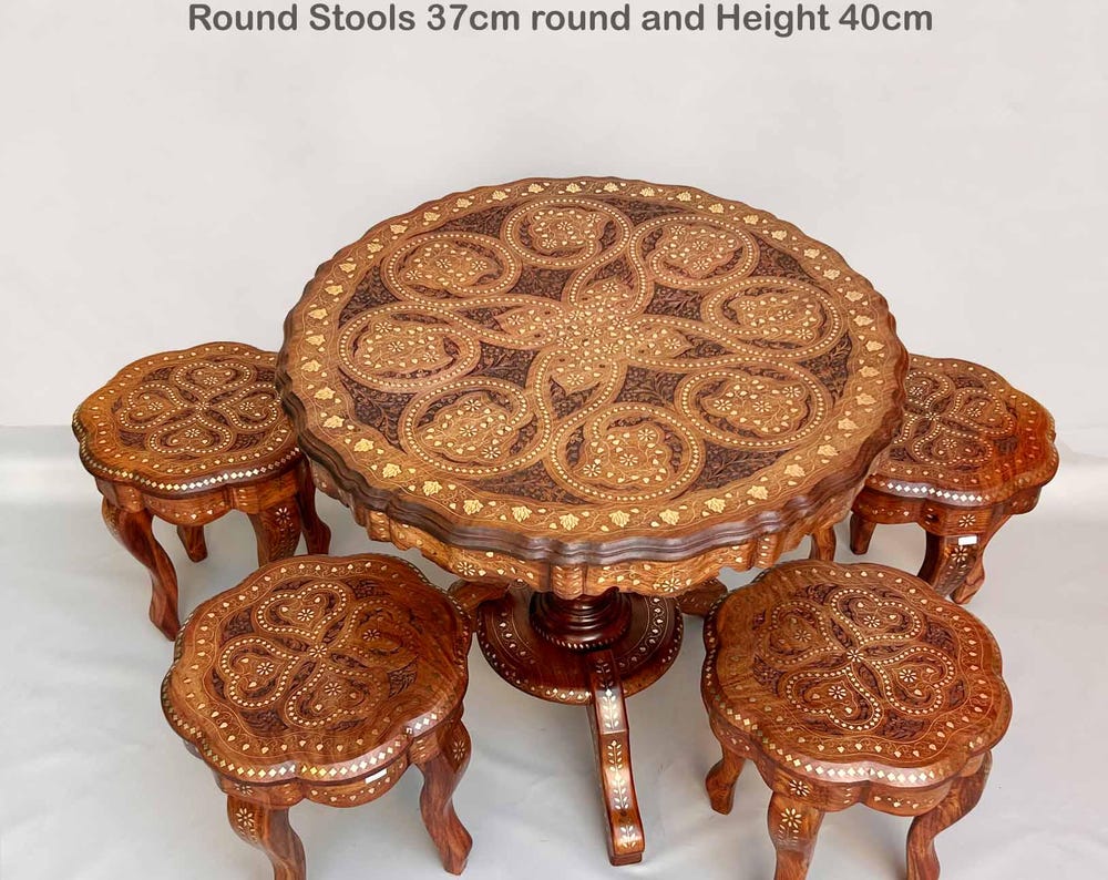 30 Indian Rose Wood Table Set