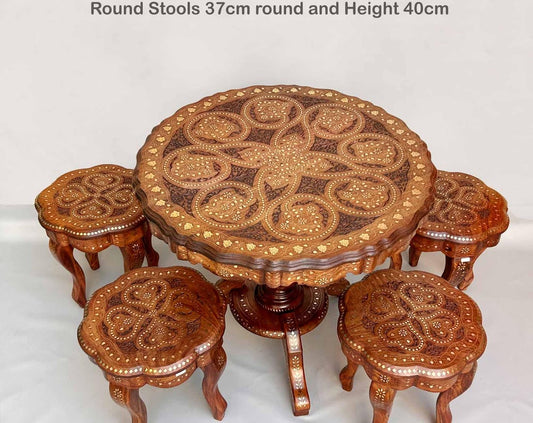 30 Indian Rose Wood Table Set